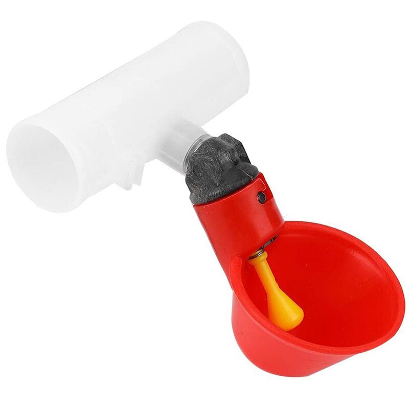 Abreuvoir automatique en plastique rouge, 10 pièces, pour poulet, canard, oiseau, caille, Pigeon, poule