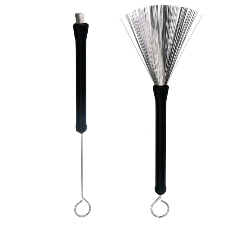 Wire Drum Brush Metal Drum Stick Metal Wire Drum Brush Cleaning Tool Portable Jazz Drum Dedicated Pair