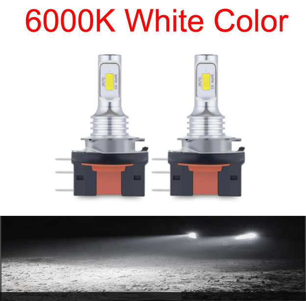 2 Stücke 20000LM 100 W 6500 K 3000 K 12000 K H15 H11B LED-scheinwerfer CSP Chip Auto Nebelscheinwerferlampen 12 V 24 V: Kristallblau