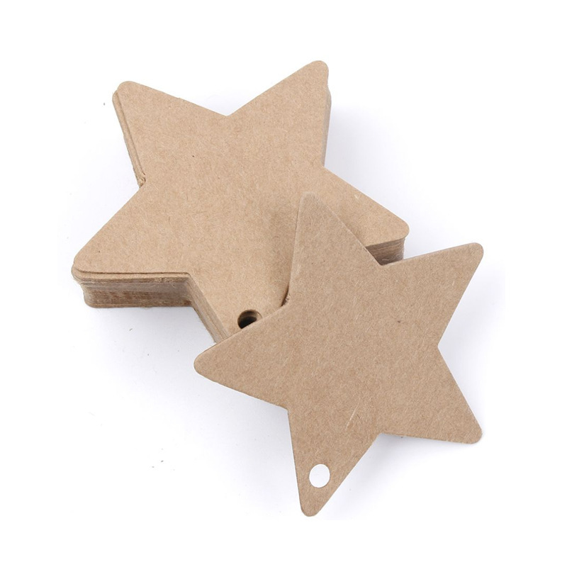 50/100 pcs Kraft Paper Tags Heart Kraft Paper Tags for Arts and Crafts Wedding Thanksgiving Christmas Birthday Party