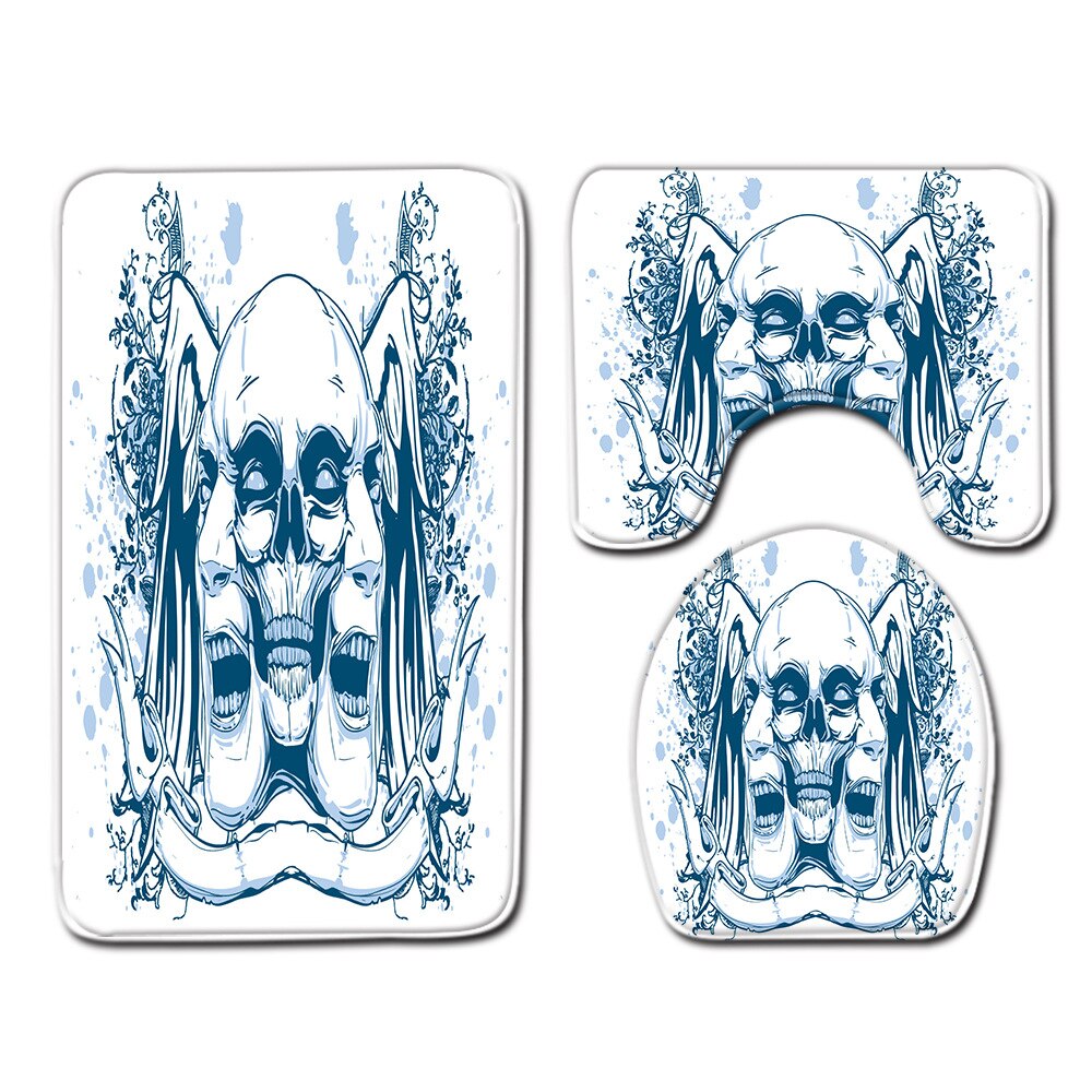 Schedel badkamer toilet mat set toilet mat set toilet mat set badkamer mat set toilet mat set badkamer mat set: J190915-a015