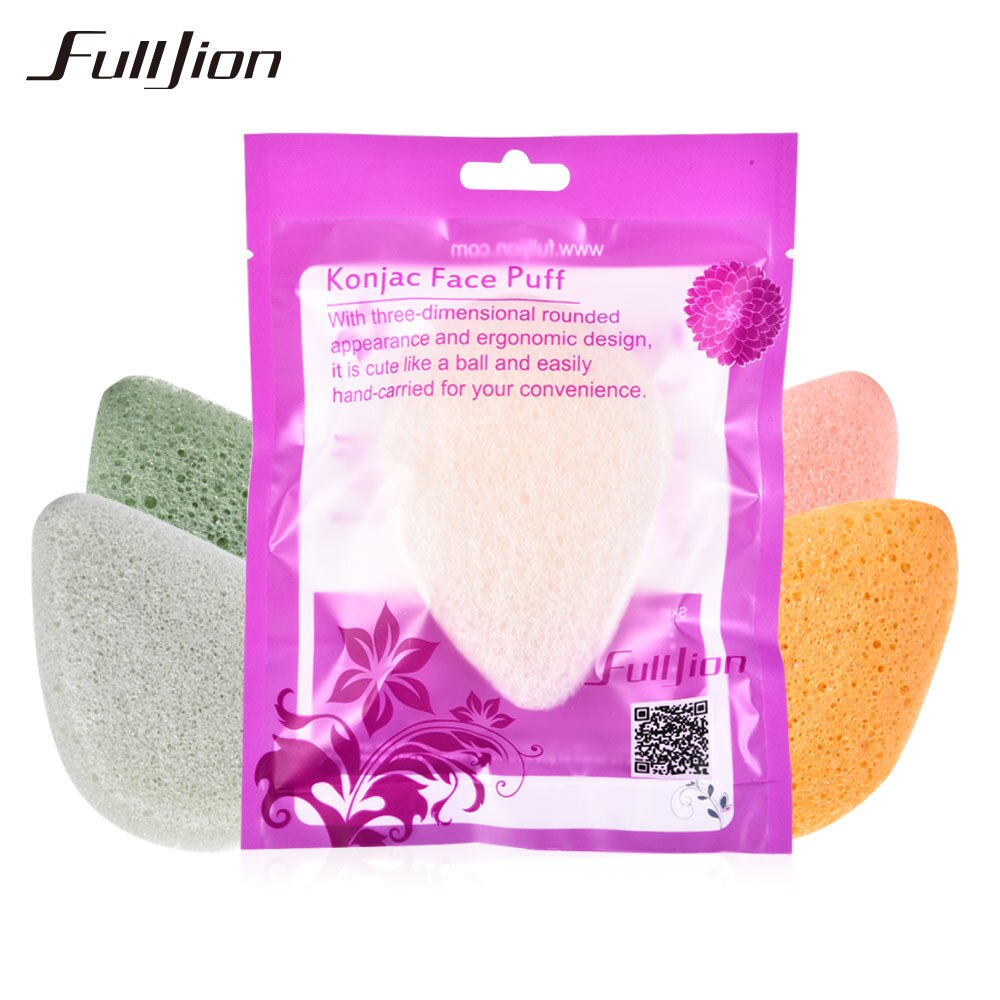 Fulljion 6 Farben Natürliche Konjac Gesichts Puff Gesicht Reinigen Waschen Schwamm Peeling Reinigung Schwamm Puff Gesichts Reiniger Werkzeug