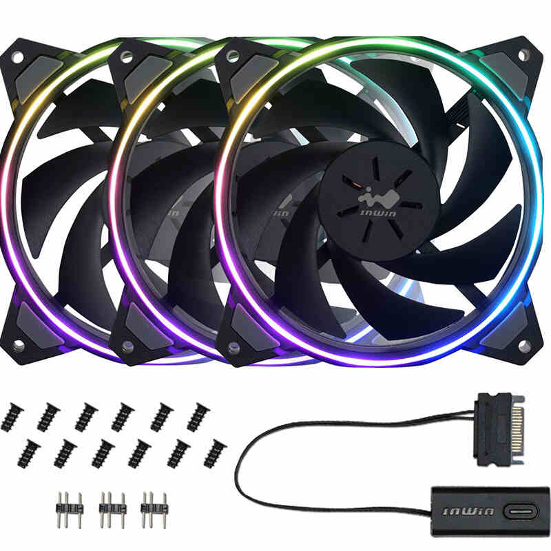 InWin PC Computer LED fan 120mm 4pin Desktop PC Computer Cooling Cooler Sirius InWin Loop ASL120 RGB Silent Case Cooling Fans