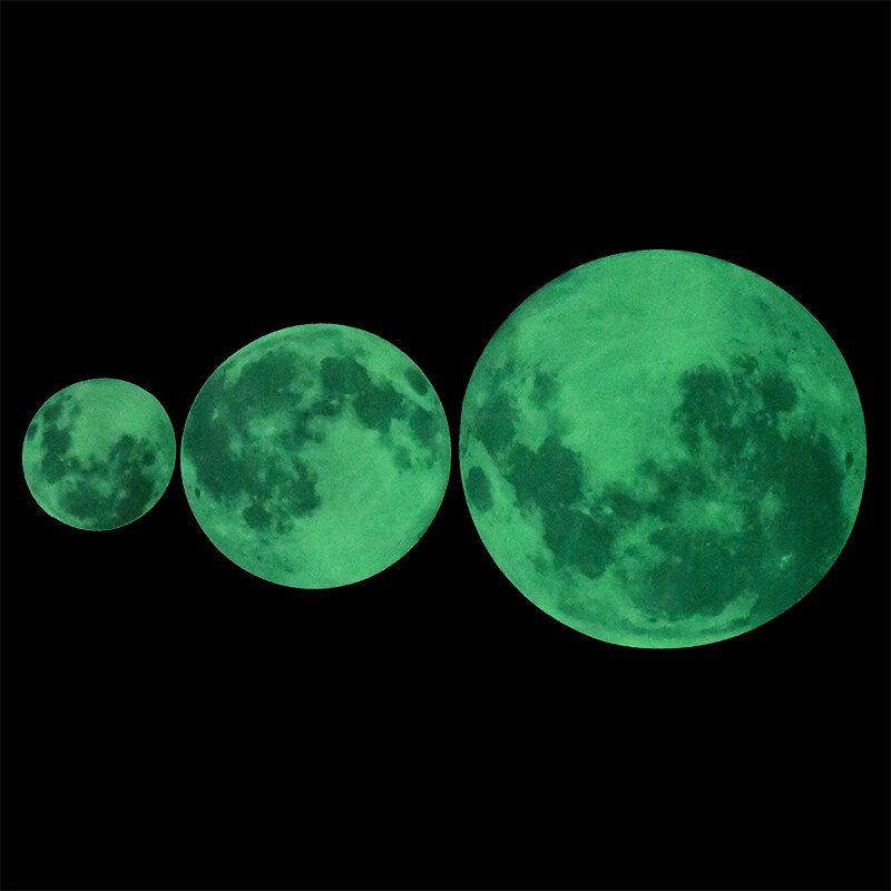Pegatinas de pared de estrellas y Luna luminosas que brillan en la oscuridad, estrella de puntos de burbuja 3D para el hogar, decoración de techo de habitación de niños, pegatinas fluorescentes para pared