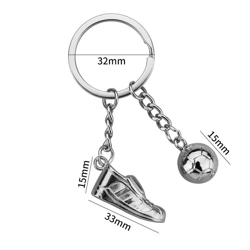 Porte-clés Souvenir de Football pour Fans de Football, pendentif de sac, coupe du monde, trophée de la coupe européenne, accessoires pour garçons et hommes: Or