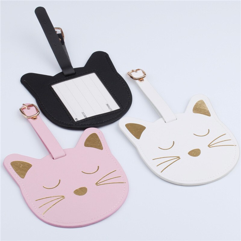 Suitcase Lovely Animal Cat Luggage Tags ID Address Holder Luggage Label Travel Accessories