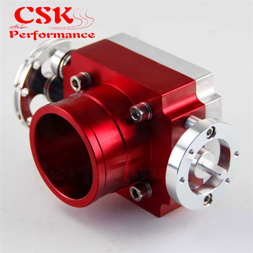 Universal 60mm VQ35TPS Aluminum Throttle Body Intake Manifold Billet Silver/Blue/Red