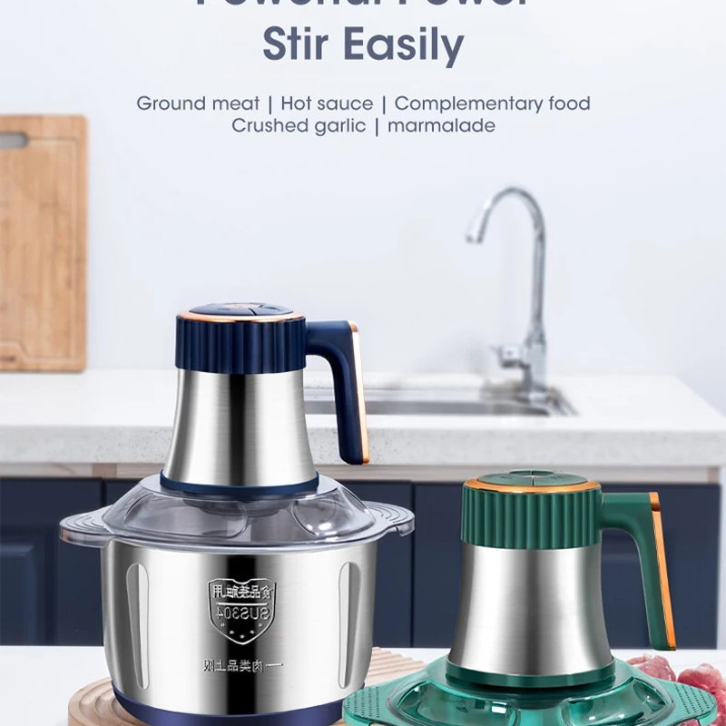 5l sähköistä lihamyllyä ruostumattomasta teräksestä valmistettua murskainta monitoiminen vihannesleikkuri silppuri lihamylly kotitalouskeittiövälineet