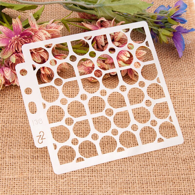 Many Styles Beautiful Stencils for DIY Scrapbooking Plastic Handmade Template Photo Album Cake Tools Diary Decor: S136