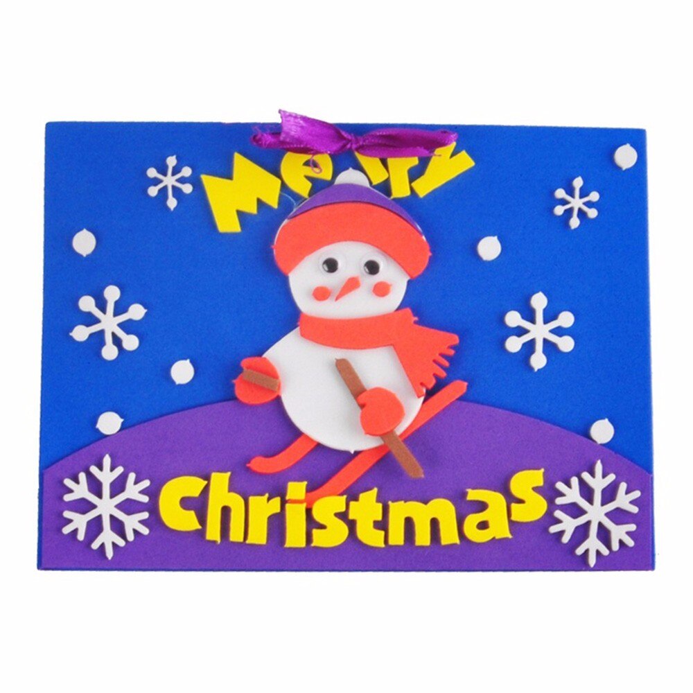 nette Karikatur Kleine Santa Schneemann DIY Frohe Weihnachten Postkarte Gruß Karte Karte Weihnachten