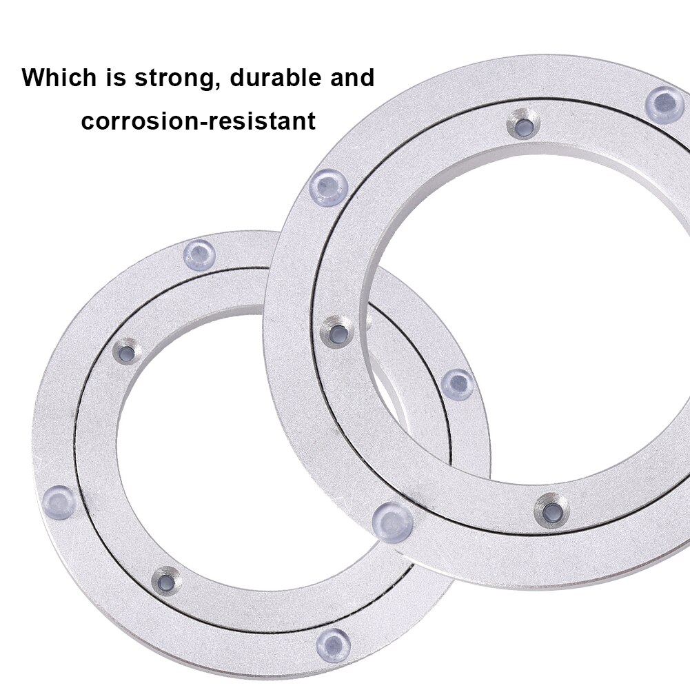 Turntable Plate Table Smooth Swivel Plate Rotating Table Aluminium Alloy Rotating Bearing Turntable Round Smooth Swivel Plate