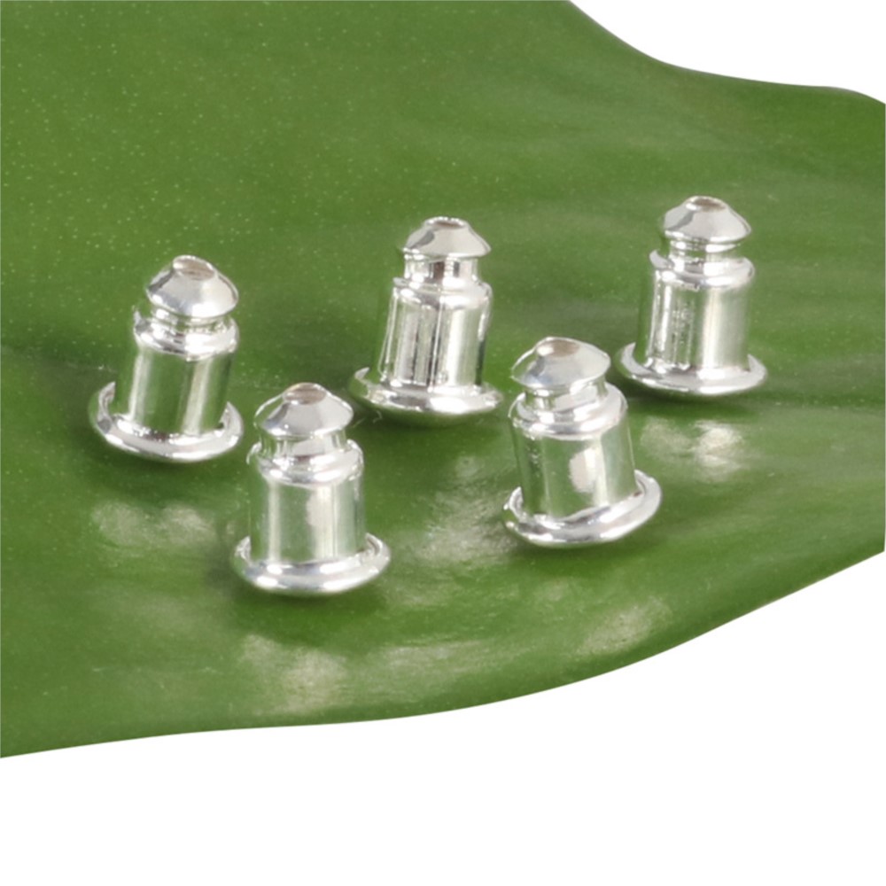 10Pcs/Lot 925 Silver 8K Gold Copper Flower Earring Backs For Earrings Jewelry Hypoallergenic Replacement Secure Earring Lifters