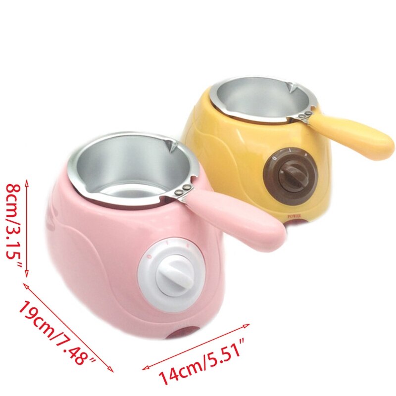 Stainless Steel Plastic Chocolate Melting Pot Electric Fondue Melter Machine