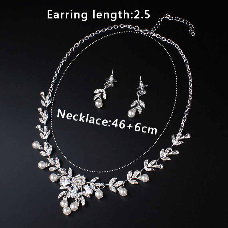 Ensemble de bijoux de mariage pour femmes, accessoires pour vêtements de mariée, collier, boucles d'oreilles, couronne, ensemble trois pièces