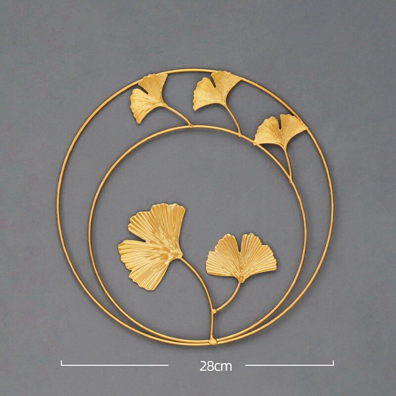 Cuadro decorativo arte del hierro colgante en forma de hoja Estilo nórdico, , Retro, para el hogar, sala de estar, dormitorio, accesorios de decoración: 05