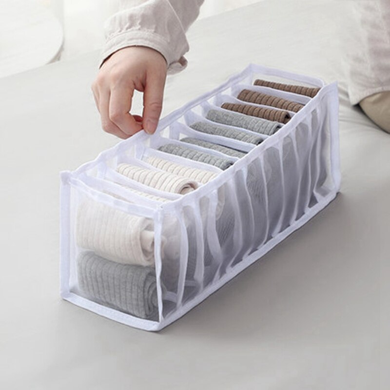 Foldable Underwear Storage Box Household Convenient Compartment Underpants Bra Organizer Drawer Socks Storager Underwear Holder: WT3