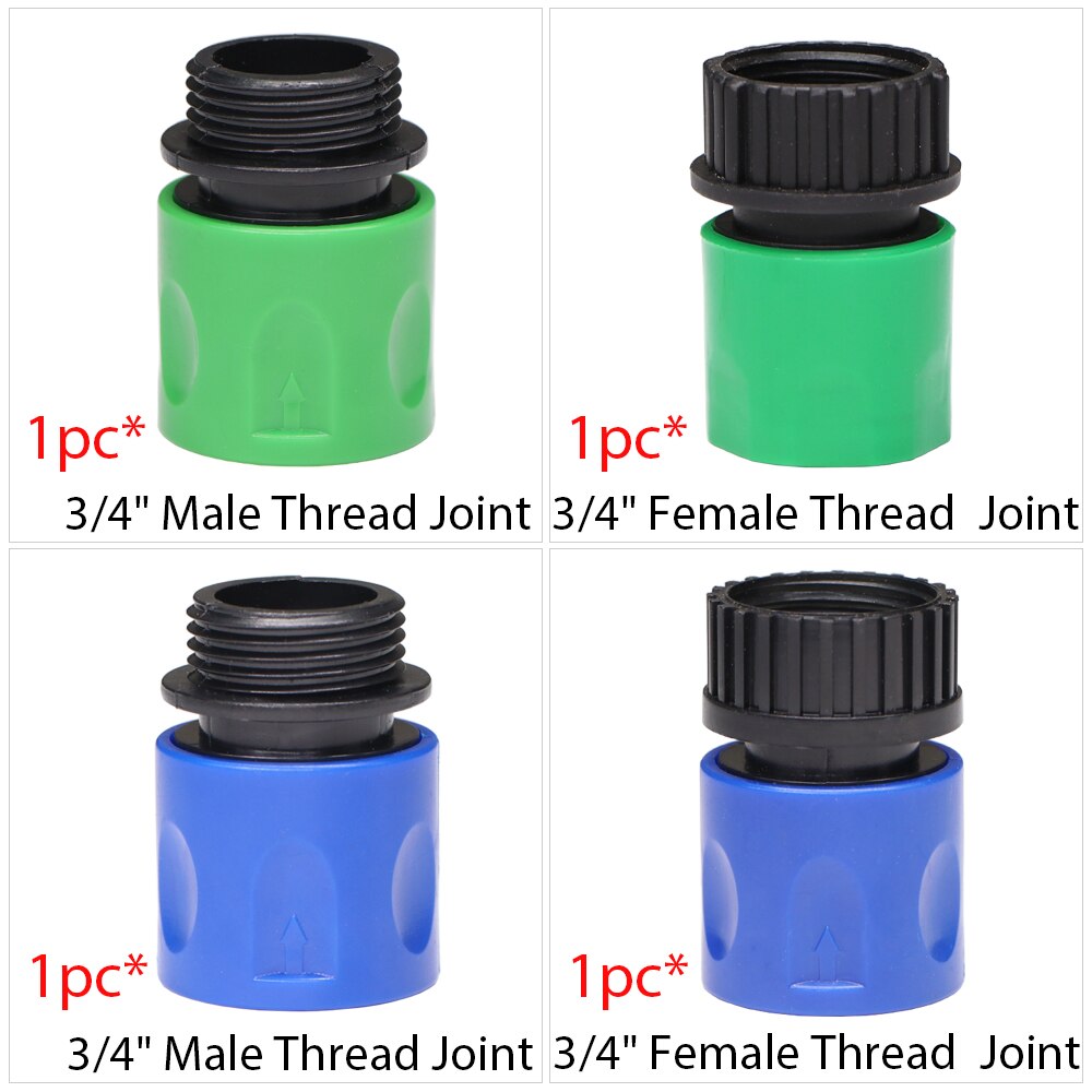 Trädgård droppbevattning vattenkran kopplingssats 1/2 " 3/4 " hangänga nippelskarv 4/7mm slang snabbadapter bevattningsverktyg: I