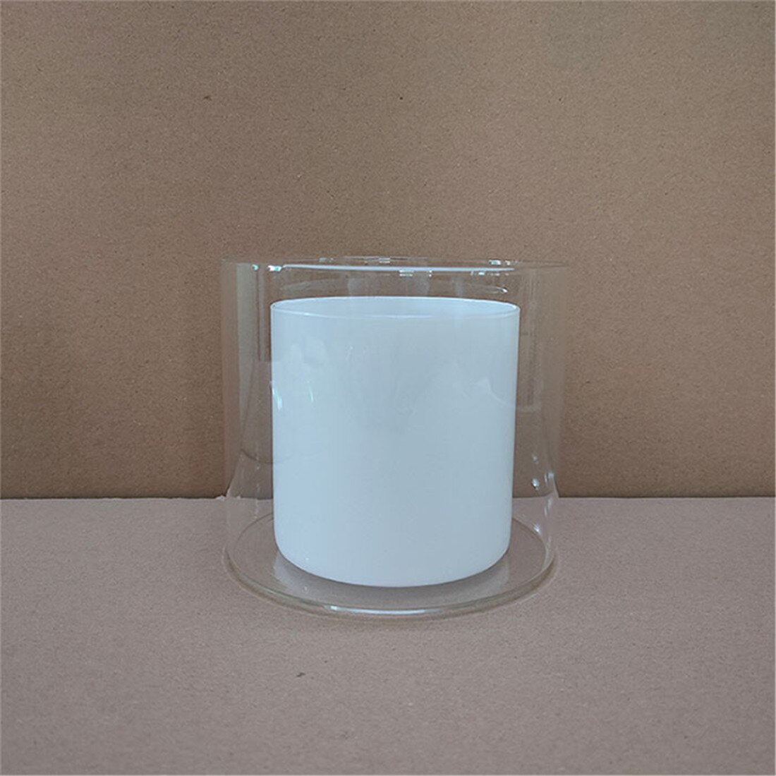 Clear White Cylinder Glass Lamp Shade Replacements for Lighting Fixtures, Frosted Glass Lampshade for E27 Wall Sonces Chandelier