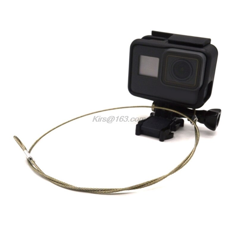 Sangle de sécurité acier inoxydable attache lanière poignet main 60cm pour caméra GoPro
