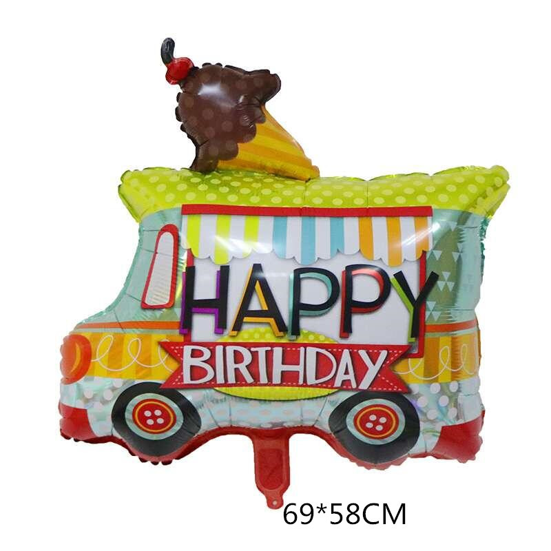 Cartoon Auto Ballon Engineering Fahrzeug Bagger Kran Gabelstapler truckchildren der geburtstag party dekorationen Spielzeug Ballons: Ice cream cart