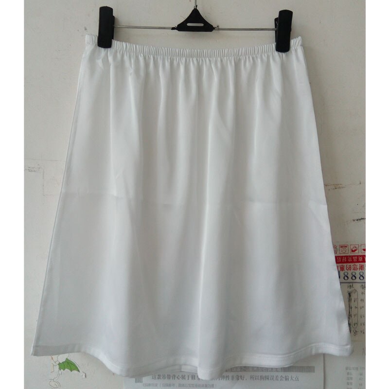 Seide Satin- Unterhose Felsen Halb Unterhose Imitieren Petticoat Kurze Röcke Frau Unterrock Unter Kleid Mini Sicherheit Felsen Weibliche verlieren