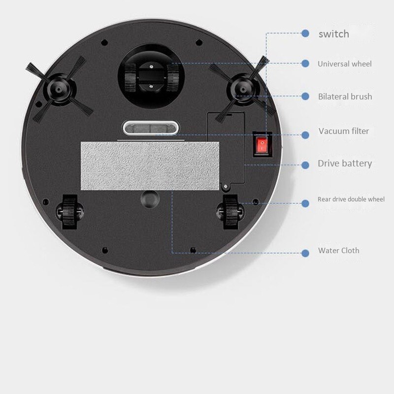 Mini Home Sweeper Smart APP Remote Control Sweeping Robot 3-In-1 Sweeping and Washing Cleaner