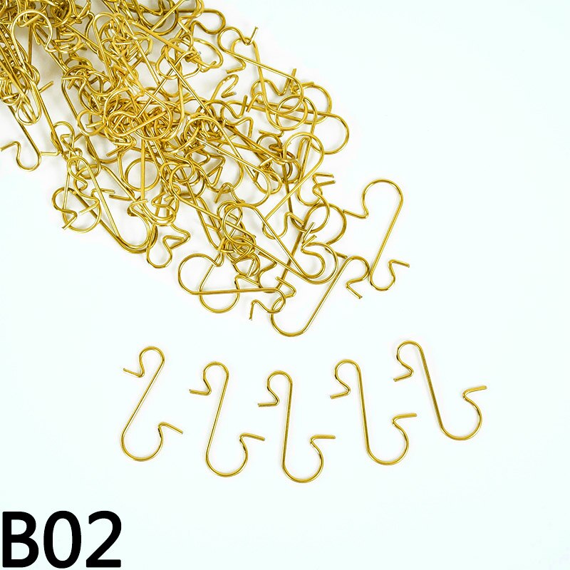 50 stk julekroker juletrepynt mini s-formede kroker krans ornament ball anheng kroker kroker jule hjemme festutstyr: B02