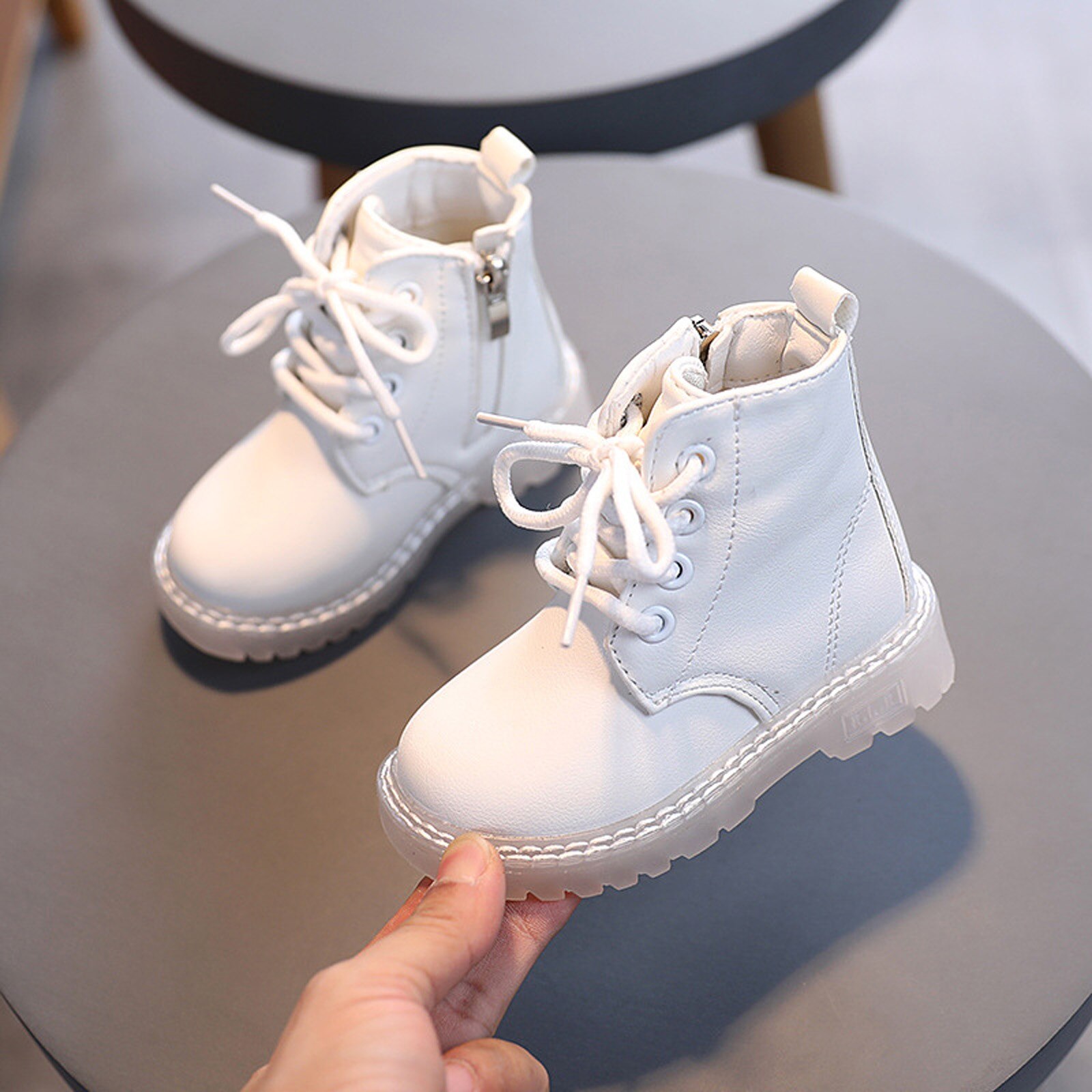 Bottes chaudes de printemps et d'automne pour enfants, chaussures de neige en coton pour filles