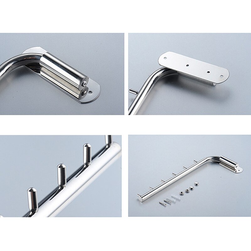 Closet Organizer Wall Mounted Kledingrek Ruimtebesparend Corrosiebestendig Kleerhanger Thuis Badkamer Swing Arm Rvs