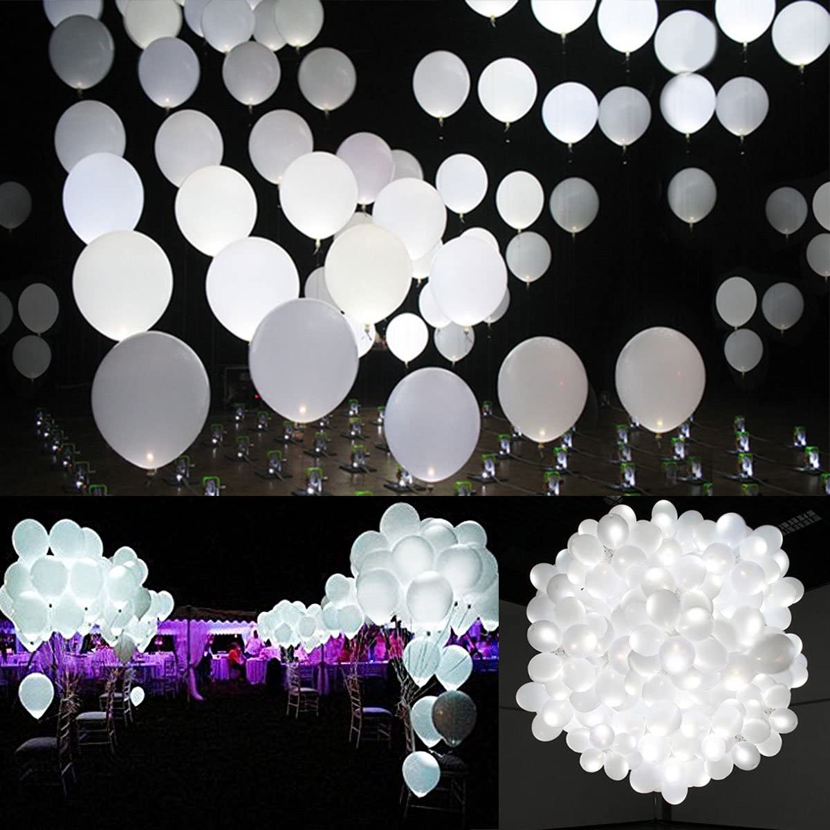5/10 stk led lys balloner 12 tommer latex ballon glødende fest led balloner til fødselsdag bryllup fest festival dekorationer