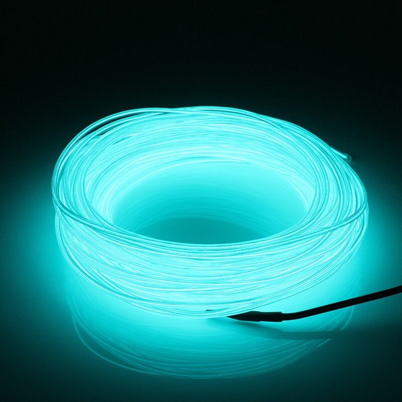 Jiguoor 20M EL LED flexibel Weichen Schlauch Draht Neon- glühen Auto Seil Streifen Licht Weihnachten Dekor AC 12V weihnachten Heimat Dekoration: hell Blau / 10M
