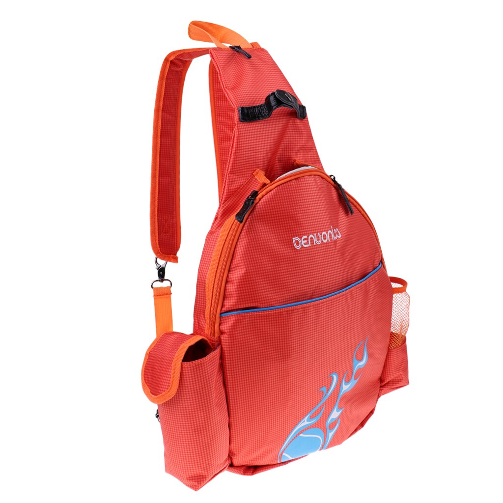 Vandtæt tennisracket rygsæk badminton rygsæk skuldertaske med justerbar rem til indendørs / udendørs sport camping vandreture: Orange
