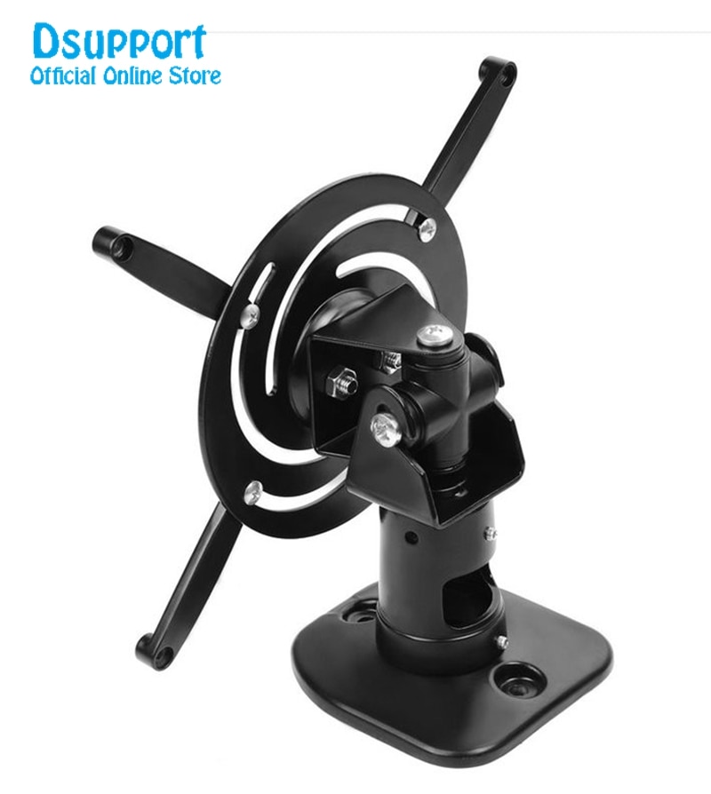 PR01 Aluminum Alloy 360 Degree Universal Projector Mount Bracket Ceiling Wall Hanger Black White