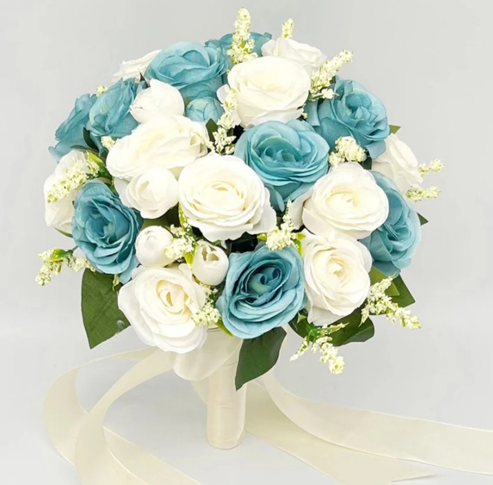 Brautstrauß, blumen für brautjungfern, hochzeitsaccessoires, weiße künstliche rosen, brautsträuße, hochzeitsdekoration, hochzeit: Gelb