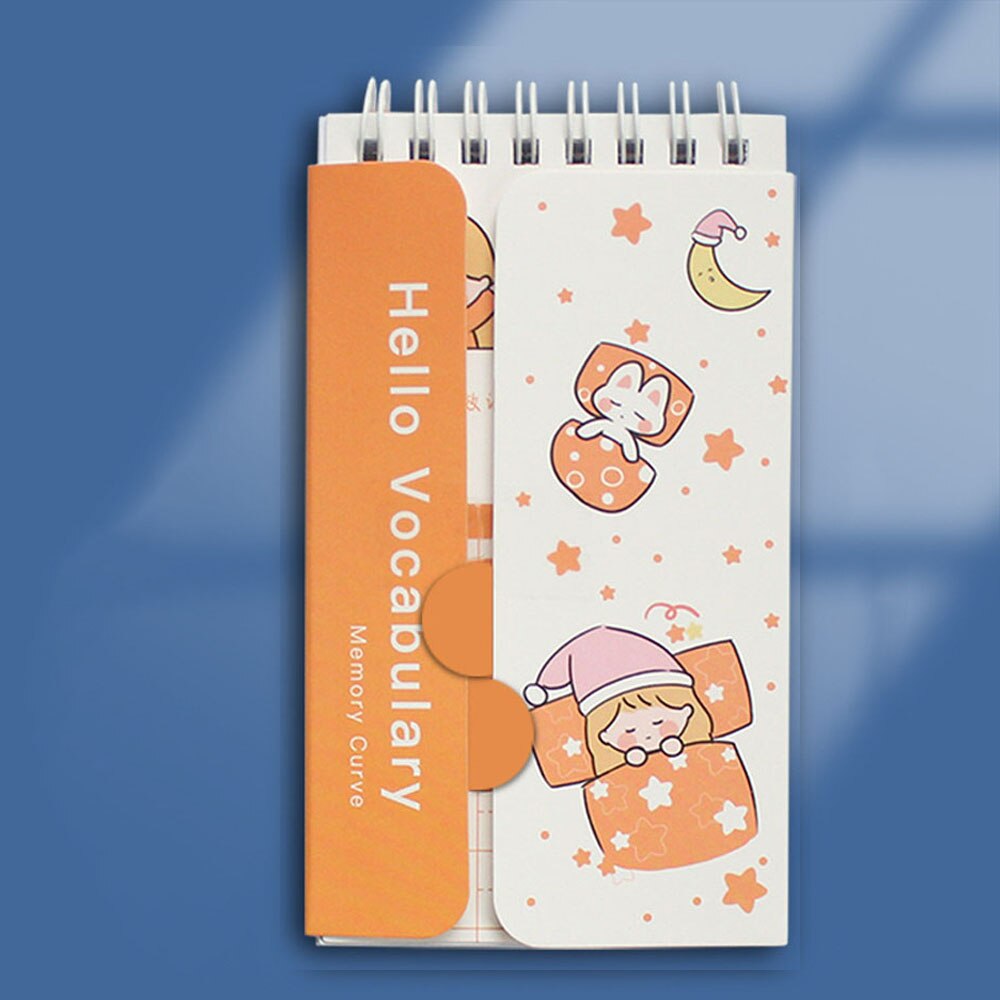 School Stationery Mini Words Book Vocabulary Notebook language learning memory book small wordbook Student Supplies: orange