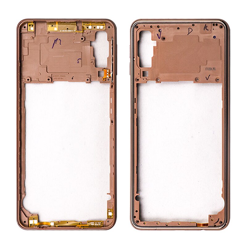 A750 Midden Frame Voor Samsung Galaxy A7 A750F SM-A750 Mid Frame Panel Achter Plastic Behuizing Case Panel Vervanging onderdelen: Gold