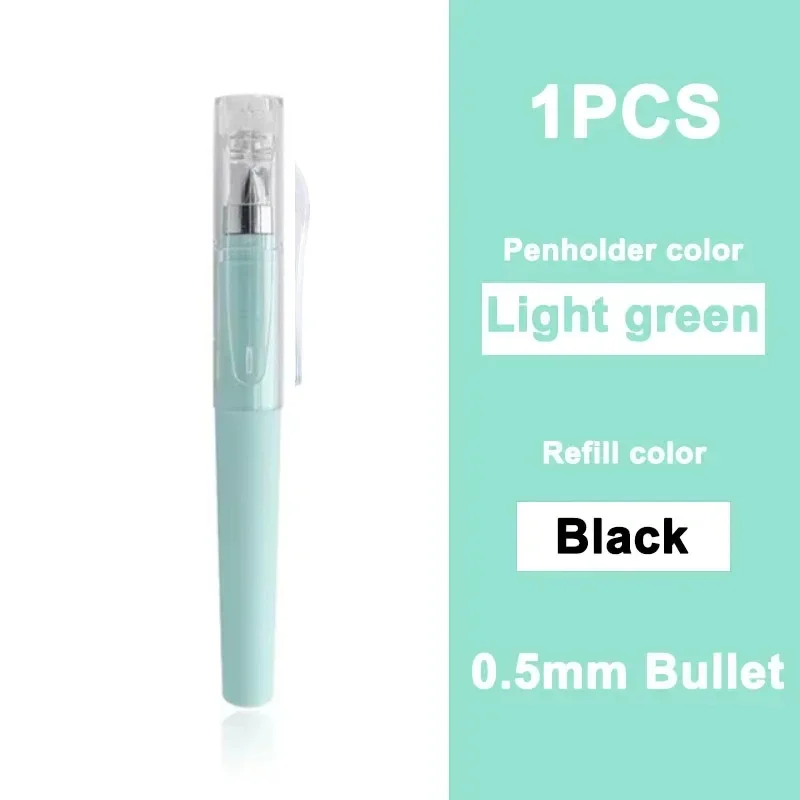 Stylo de poche court, Mini stylo Gel Portable, petit stylo de Signature à séchage rapide pour petits étudiants, 1 pièce: vert clair