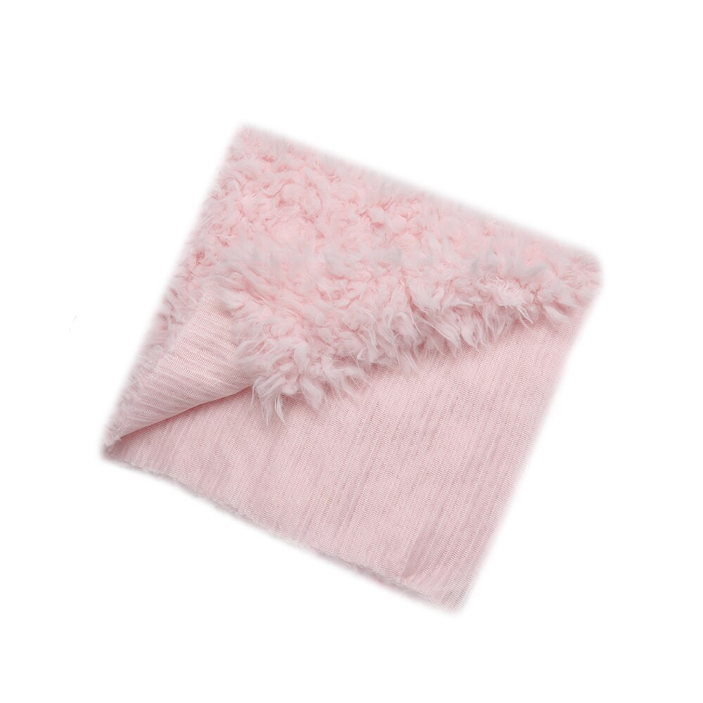 Couverture pour -né, 50x50cm, nouveauté fausse fourrure Jacquard, arrière-plan pour photographie, accessoires pour photographie, -né: Pink