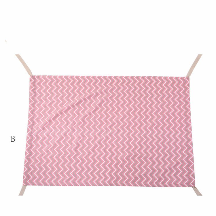 Babybassinet hengekøye for cirb, bomullsstoff innendørs huske, bærbar nyfødt vugge: B