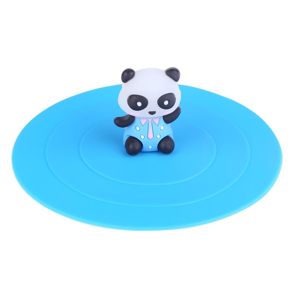 Sellador de silicona a prueba de fugas y a prueba de polvo cobertor de soporte para vaso de agua se puede reutilizar Cactus de dibujos animados Panda tapa para taza de té se puede lavar: 01
