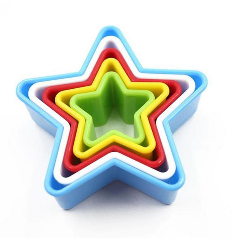 5 Pcs/6 Stks/set Cookie Cutter Cakevorm Biscuit Fondant Diy Cake Keuken Koken Keuken Bakken Tools Cake Cookie mold Biscuit: star