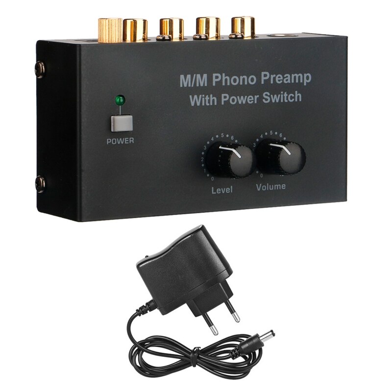 Phono Turntable Preamp Mini Electronic Stereo Phonograph Preamplifier Adapter RCA Input Output Low Noise Portable