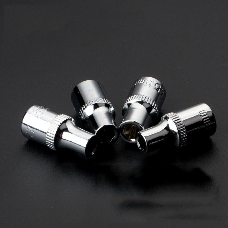 1PCS Tools 1/4 Inch 6.3MM Hex Short Sockets Adapters Spanner Ratchet Converter Socket Wrench Adapters Car Repair Tools 4mm-14mm