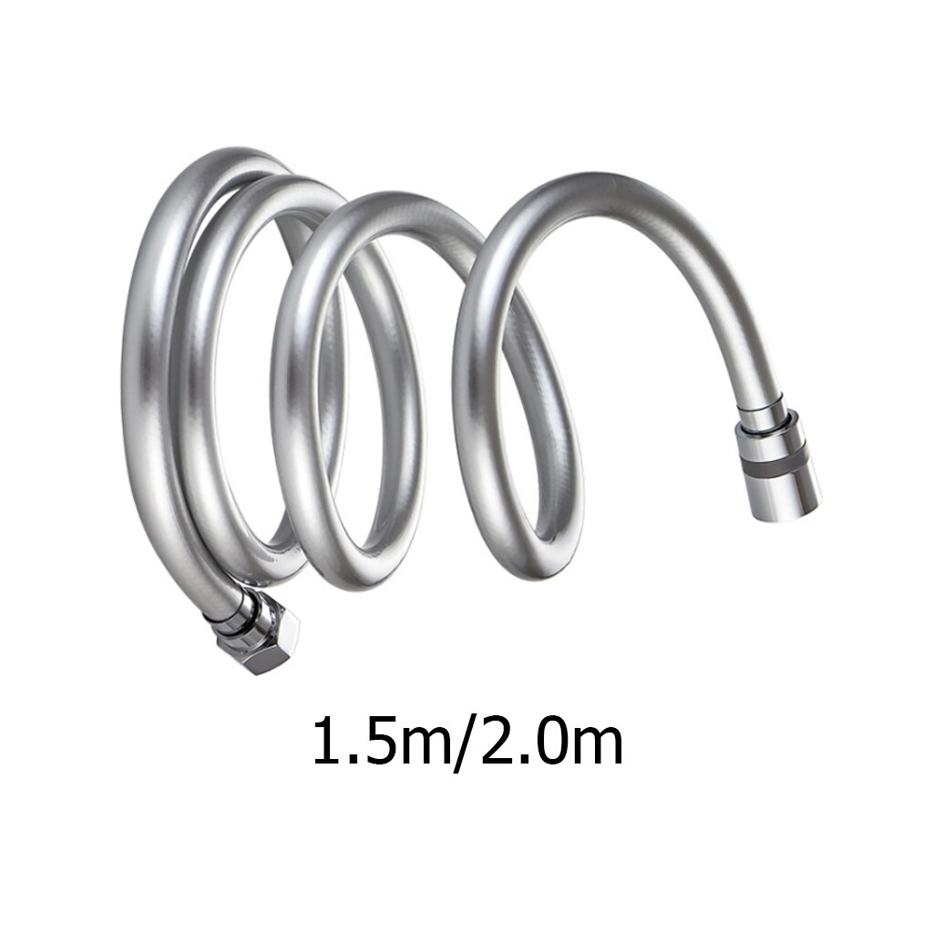 High Pressure Silver PVC Smooth Shower Hose For Bath Handheld Shower Head Flexible Shower Hose