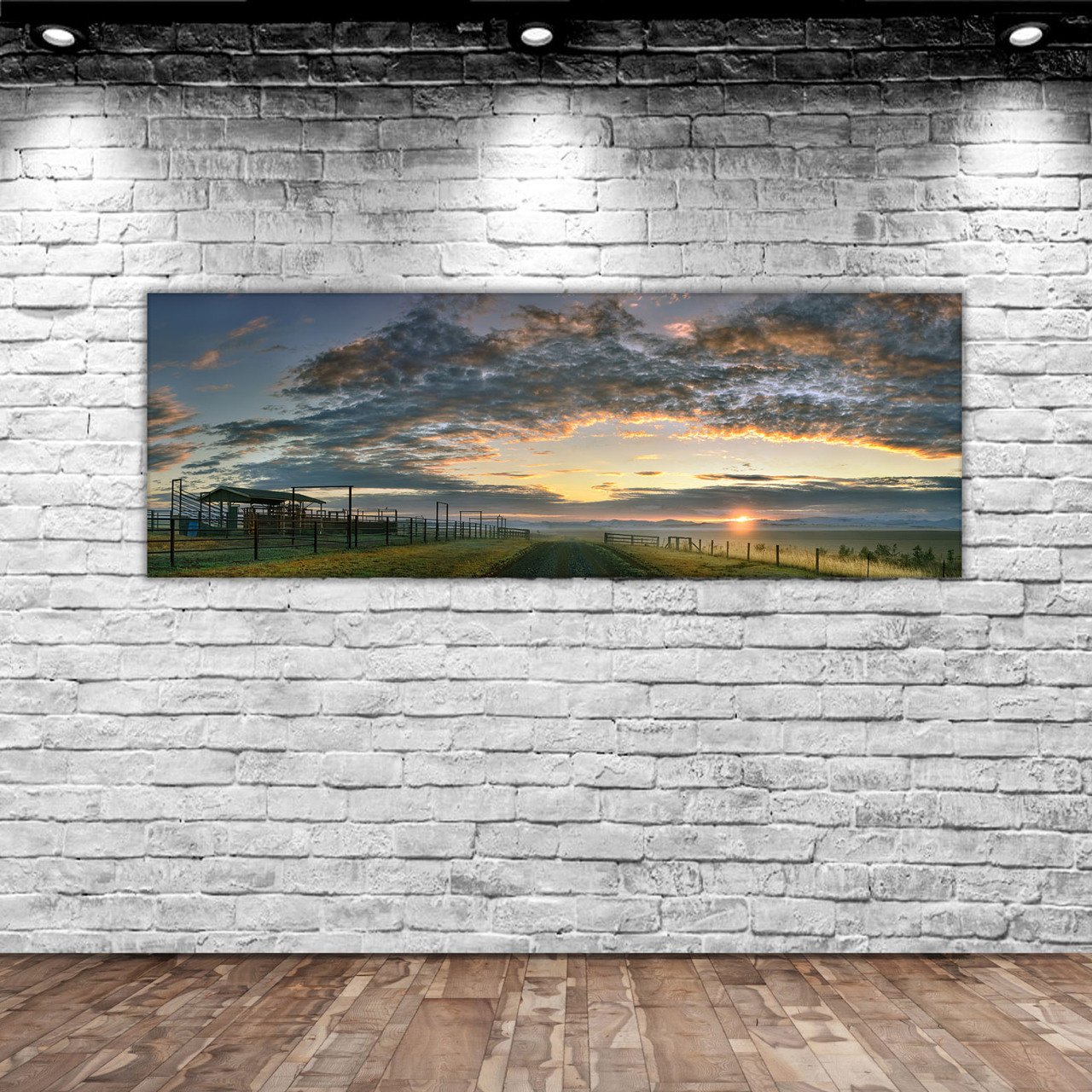 Bk Thuis Landschap Panorama Canvas Tafel 100x35cm-14 Moderne Handig Betrouwbare Decoratie Eenvoudige Nabijheid: Default Title
