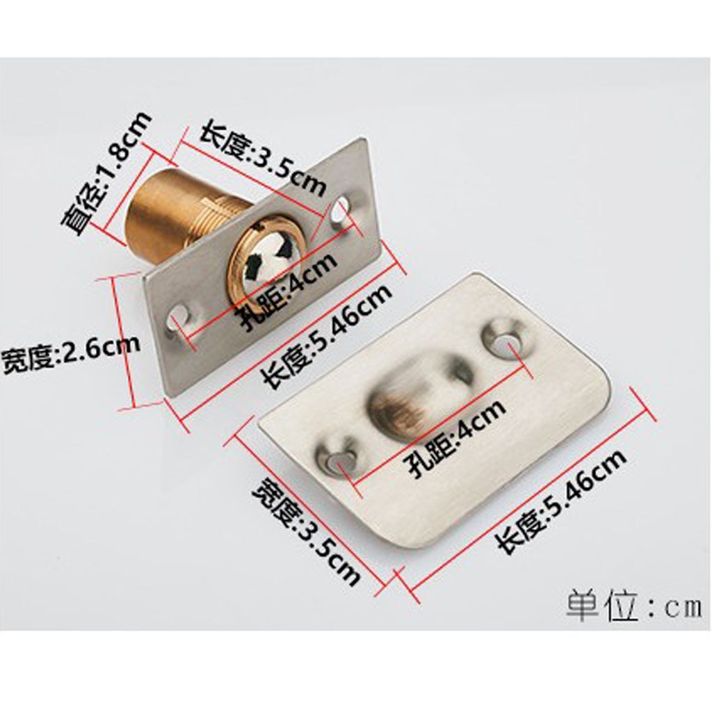 Roller Ball Internal Door Spring Catch Lock Latch, Bedroom/Toilet