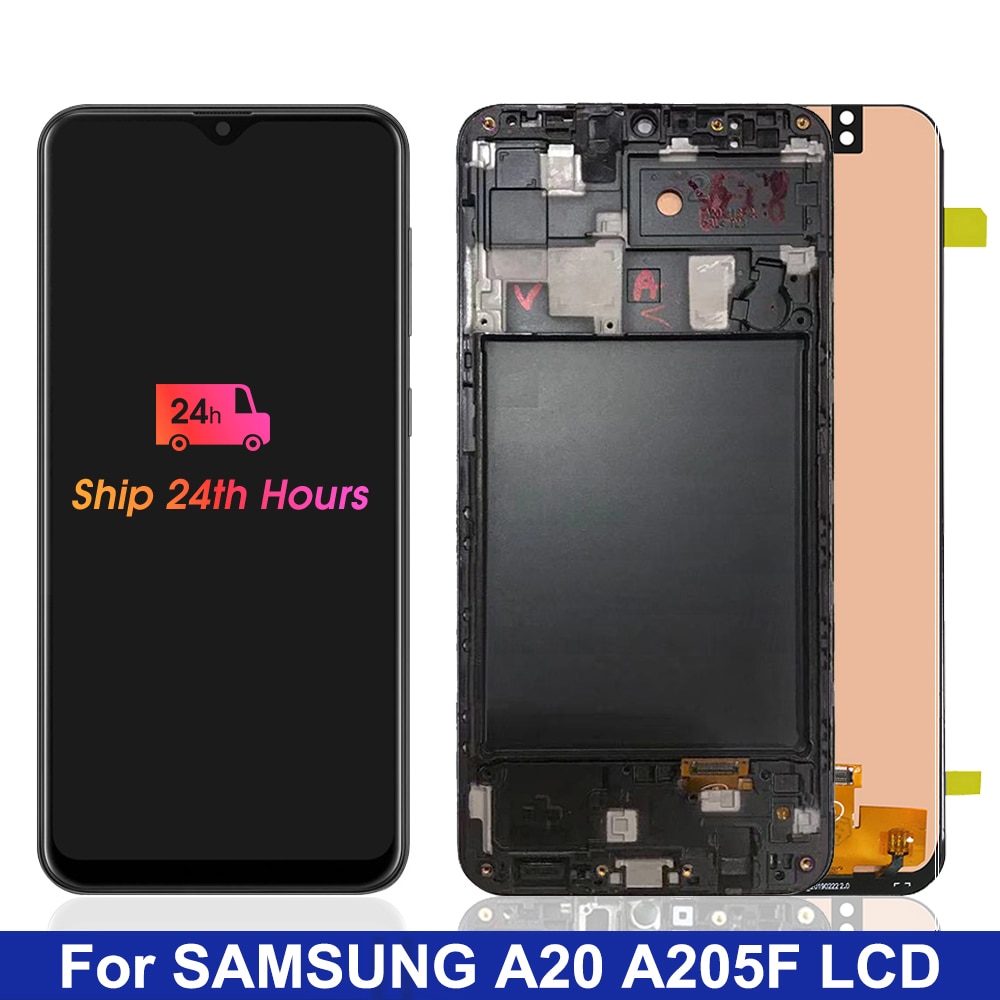 6.4 "Lcd 'S Voor Samsung Galaxy A20 A205 SM-A205F Lcd-scherm Vervanging Voor Samsung A20 A205 A205F Display