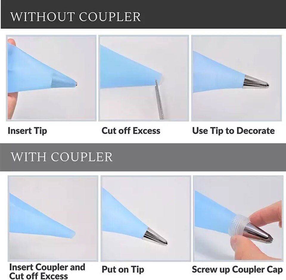 50Pcs Pro Baking Tools TPU Cake Pastry Bag Frosting Piping Tip Nozzles Cake Cups Cupcake Decorating Tools Baking Supplies Set