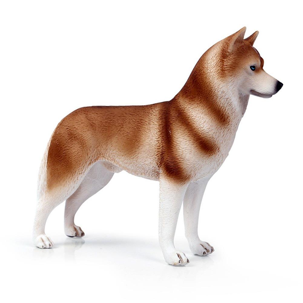 Simulazione cane Husky plastica modello animale Desktop ornamento Decor giocattolo per bambini modello animale figure figurine per giocattoli per bambini