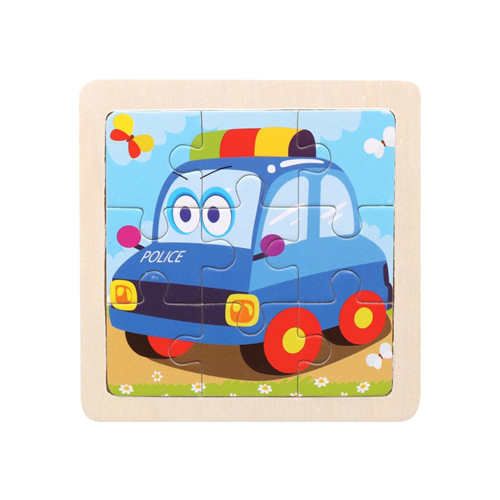 Intelligence Kids Toy Wooden Puzzle box for Children Baby Jigsaw Cartoon Animal/Traffic Puzzles Education And Learning Toys: H